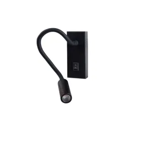 Applique led 3,3w 145lm 30° noir- blanc chaud 3000k